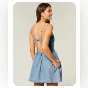 Hollister Light Blue Backless Dress